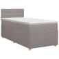 Preview: Boxspringbett mit Matratze Taupe 100 x 200 cm Stoff