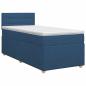 Preview: Boxspringbett mit Matratze mit Kopfteil Blau 100 x 200 cm Stoff