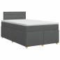 Preview: Boxspringbett mit Matratze Dunkelgrau 120 x 190 cm Stoff