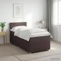 Preview: ARDEBO.de - Boxspringbett mit Matratze Dunkelbraun 90 x 200 cm Stoff
