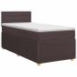Preview: Boxspringbett mit Matratze Dunkelbraun 90 x 200 cm Stoff