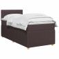 Preview: Boxspringbett mit Matratze Dunkelbraun 90 x 200 cm Stoff