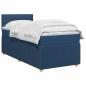 Preview: Boxspringbett mit Matratze mit Kopfteil Blau 90 x 200 cm Stoff