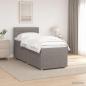 Preview: ARDEBO.de - Boxspringbett mit Matratze Taupe 100 x 200 cm Stoff