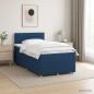 Preview: ARDEBO.de - Boxspringbett mit Matratze Blau 120 x 190 cm Stoff