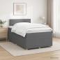 Preview: ARDEBO.de - Boxspringbett mit Matratze Dunkelgrau 120 x 200 cm Stoff