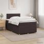 Preview: ARDEBO.de - Boxspringbett mit Matratze Dunkelbraun 120 x 200 cm Stoff