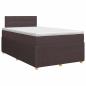 Preview: Boxspringbett mit Matratze Dunkelbraun 120 x 200 cm Stoff