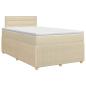 Preview: Boxspringbett mit Matratze Creme 120 x 200 cm Stoff