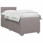 Preview: Boxspringbett mit Matratze und LED Taupe 90 x 190 cm Stoff
