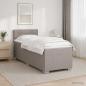 Preview: Boxspringbett mit Matratze und LED Taupe 90 x 200 cm Stoff