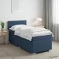 Preview: Boxspringbett mit Matratze und LED Creme 90 x 200 cm Stoff