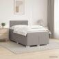 Preview: ARDEBO.de - Boxspringbett mit Matratze und LED Taupe 120 x 200 cm Stoff