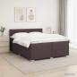 Preview: ARDEBO.de - Boxspringbett mit Matratze und LED Dunkelbraun 200 x 200 cm