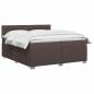 Preview: Boxspringbett mit Matratze und LED Dunkelbraun 200 x 200 cm