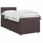 Preview: Boxspringbett mit Matratze Dunkelbraun 90 x 200 cm Stoff