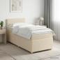Preview: Boxspringbett mit Matratze mit Kopfteil Creme 90 x 200 cm Stoff