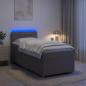 Preview: ARDEBO.de - Boxspringbett mit Matratze Taupe 100 x 200 cm Stoff
