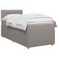 Preview: Boxspringbett mit Matratze Taupe 100 x 200 cm Stoff