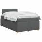 Preview: Boxspringbett mit Matratze Dunkelgrau 120 x 190 cm Stoff
