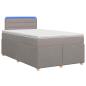 Preview: Boxspringbett mit Matratze Taupe 120 x 190 cm Stoff