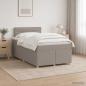 Preview: Boxspringbett mit Matratze Taupe 120 x 190 cm Stoff