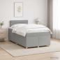 Preview: ARDEBO.de - Boxspringbett mit Matratze Hellgrau 120 x 200 cm Stoff