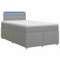 Preview: Boxspringbett mit Matratze Hellgrau 120 x 200 cm Stoff