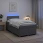 Preview: Boxspringbett mit Matratze Hellgrau 120 x 200 cm Stoff