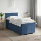 Preview: ARDEBO.de - Boxspringbett mit Matratze mit Kopfteil Blau 90 x 200 cm Stoff