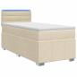 Preview: Boxspringbett mit Matratze Creme 100 x 200 cm Stoff
