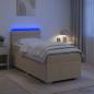 Preview: Boxspringbett mit Matratze Creme 100 x 200 cm Stoff