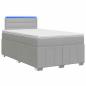 Preview: Boxspringbett mit Matratze Hellgrau 120 x 190 cm Stoff