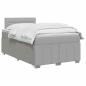 Preview: Boxspringbett mit Matratze Hellgrau 120 x 190 cm Stoff