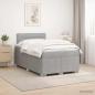 Preview: Boxspringbett mit Matratze Hellgrau 120 x 190 cm Stoff