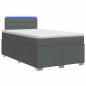 Preview: Boxspringbett mit Matratze Dunkelgrau 120 x 190 cm Stoff