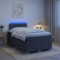 Preview: Boxspringbett mit Matratze Dunkelgrau 120 x 190 cm Stoff