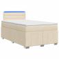 Preview: Boxspringbett mit Matratze Creme 120 x 190 cm Stoff
