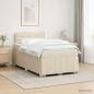 Preview: Boxspringbett mit Matratze Creme 120 x 190 cm Stoff