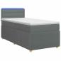 Preview: Boxspringbett mit Matratze Dunkelgrau 90 x 200 cm Stoff