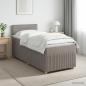 Preview: Boxspringbett mit Matratze mit Kopfteil Taupe 90 x 200 cm Stoff