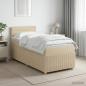 Preview: Boxspringbett mit Matratze mit Kopfteil Creme 90 x 200 cm Stoff