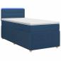 Preview: Boxspringbett mit Matratze mit Kopfteil Blau 100 x 200 cm Stoff