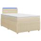 Preview: Boxspringbett mit Matratze Creme 120 x 190 cm Stoff