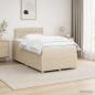 Preview: Boxspringbett mit Matratze Creme 120 x 190 cm Stoff