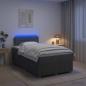 Preview: ARDEBO.de - Boxspringbett mit Matratze Dunkelgrau 120 x 200 cm Stoff
