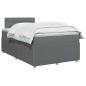 Preview: Boxspringbett mit Matratze Dunkelgrau 120 x 200 cm Stoff
