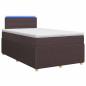 Preview: Boxspringbett mit Matratze Dunkelbraun 120 x 200 cm Stoff