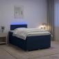 Preview: ARDEBO.de - Boxspringbett mit Matratze mit Kopfteil Blau 120 x 200 cm Stoff