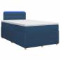 Preview: Boxspringbett mit Matratze mit Kopfteil Blau 120 x 200 cm Stoff
